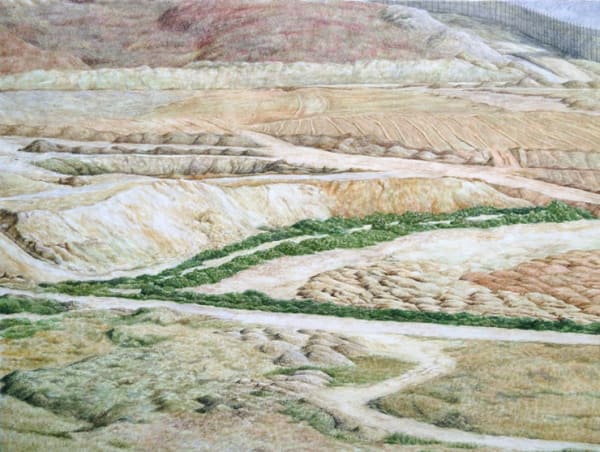 LEE HYUNHO Dirt road coloring on hanji 60 x 80cm 2012