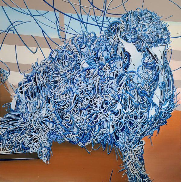 KIM HYOSUK The small hole I found-Bird acrylic on canvas 145 x 145cm 2023