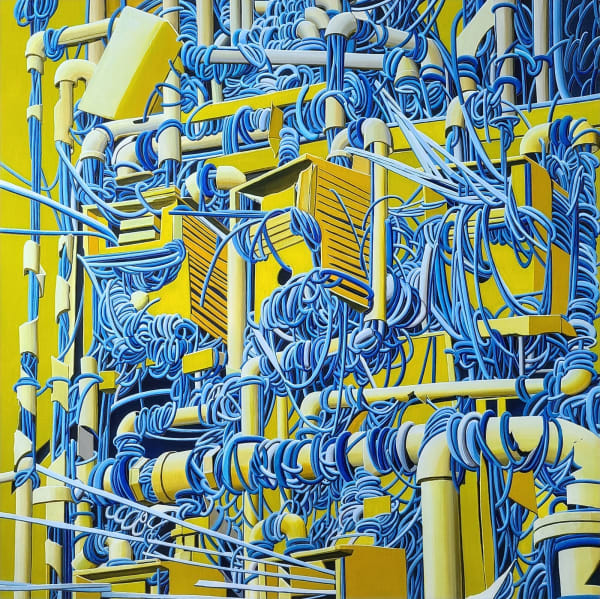 KIM HYOSUK The small hole I found-Urban composition-Parts Ⅱ acrylic on canvas 91 x 91cm 2023