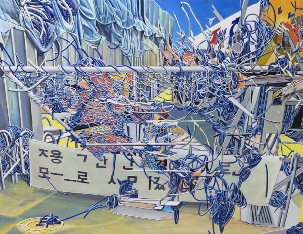 KIM HYOSUK The place I found-Banner Ⅱ oil, acrylic on canvas 112.1 x 145.5cm 2023