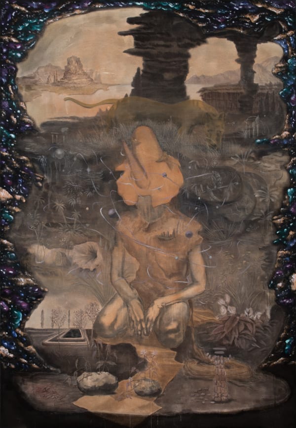 Kim Yun Seob Homo Ludens 162 x 112cm oil and acrylic on canvas 2025