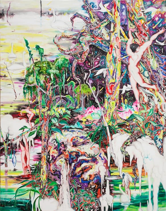 LEE SEJUN A dream that leaked out at dawn oil on canvas 116.8 x 90.9cm 2013