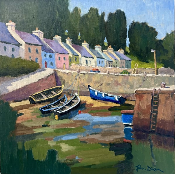 roundstone, oil, boats, connemara