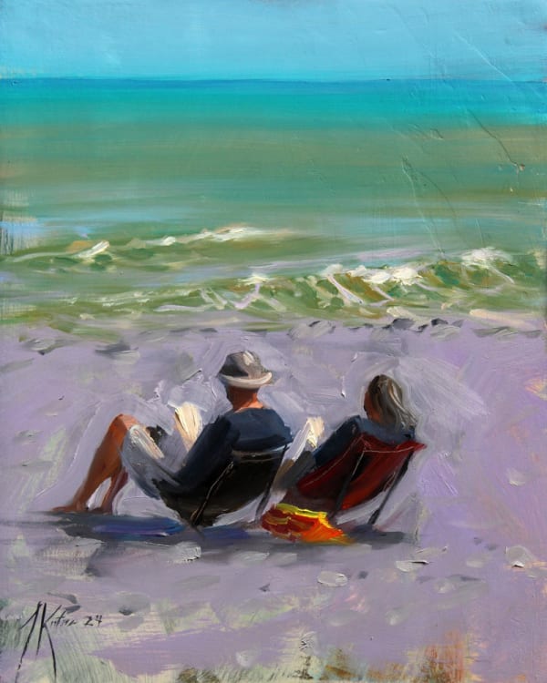 Jannes Koetsier, Stel op het strand