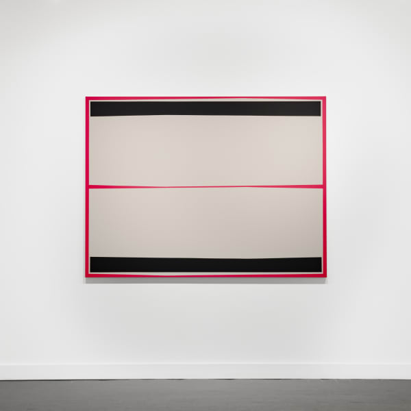 Peter Demos, Untitled, 2021, matte acrylic on raw canvas, 54 x 72 inches.