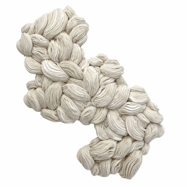 Sienna Martz, Nebulous. Salvaged textiles and plant fibers.Held in the collection of Gallery Les Bois.