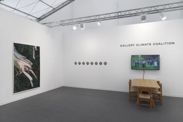 Gallery Climate Coalition booth at Frieze London 2021. Image Courtesy of Ben Westoby. Artwork: Wolfgang Tillmans Iignin duress (d), 2014 @Wolfgang Tillmans, courtesy Maureen Paley, London