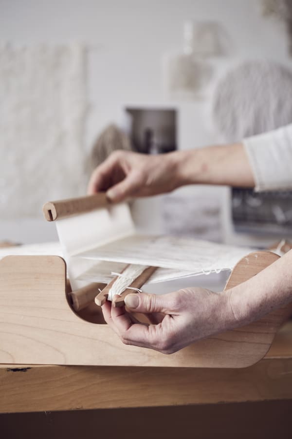 In the Heart of Creation: Saskia Saunders brings her vision to life in the studio. Alun Callender Photography, 2025. Copyright © 2025 Les Bois Magazine. All rights reserved. Photo by Alun Callender.