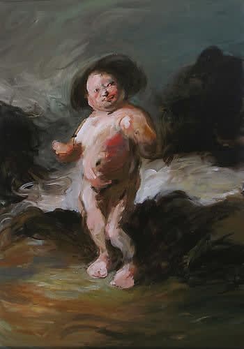 Bénédicte Peyrat Child (2), 2010 Acrylic On Paper 16.5h x 11w in (41.91h x 27.94w cm)