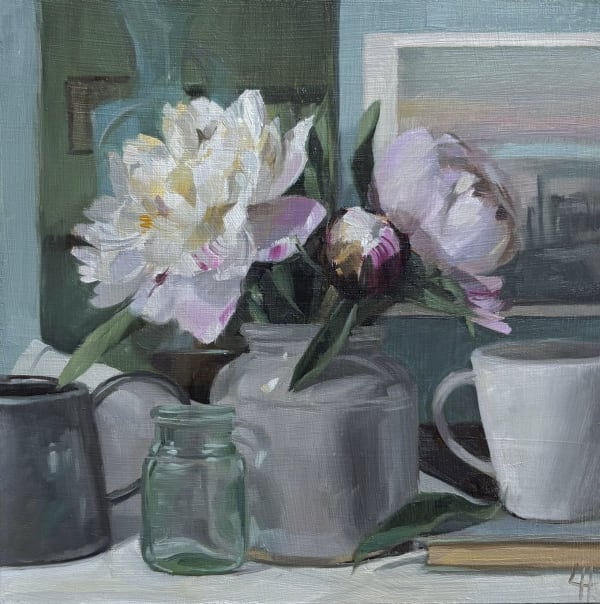 Louise Hawkins, Pale Peonies