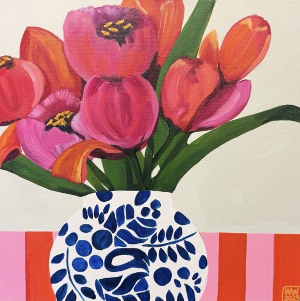 Wendi Weller, Pink Stripes and Tulips
