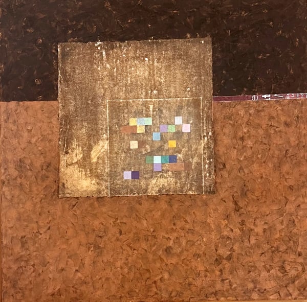 Hakim Ghazali Untitled , 2018 Mixed media on canvas 40 x 40 cm