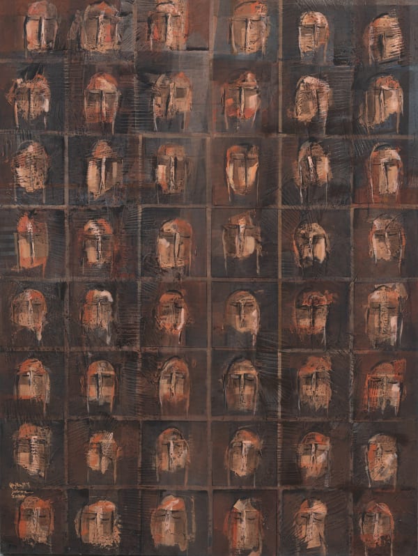 Mohammad Al Jaloos They are not numbers collection, 2024 Acrylic on canvas 160 x 120 cm