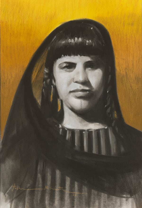 Aisha Al Sulaiti Portrait 2, 2025 Pastel on paper 47 x 33 cm