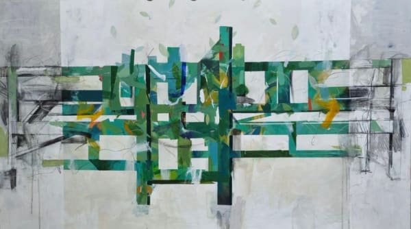 Aisha Al Sulaiti Memories, 2023 Mixed media on canvas 140 x 80 cm