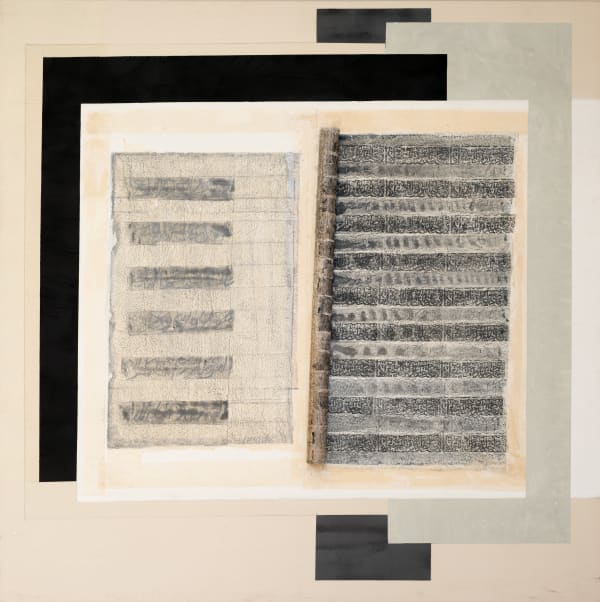 Yousef Ahmad Oriental Windows series , 2016 Mixed media on canvas 180 x 180 cm