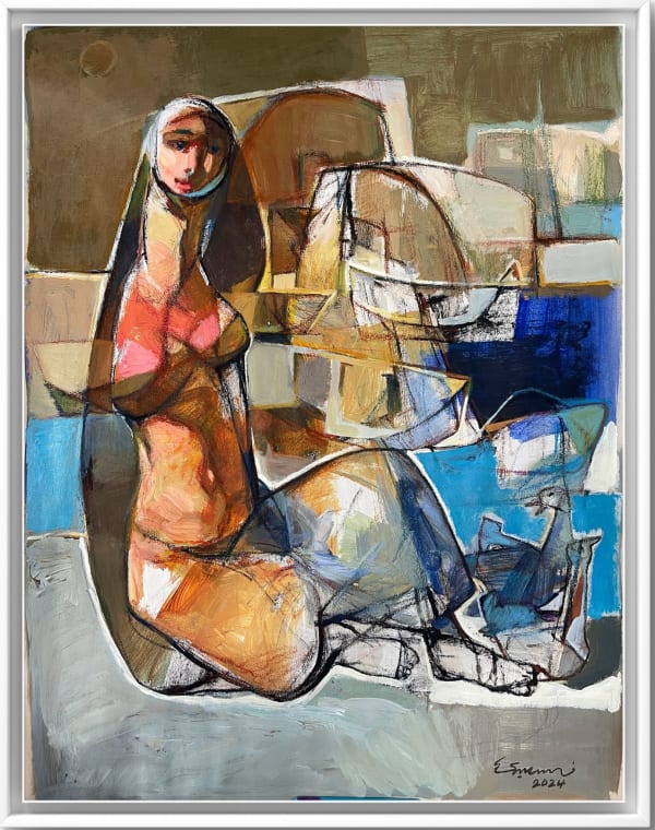 Falah Al-Saeedi Women in the Marshes series, 2024 Acrylic and pastel on paper 61 x 45 cm