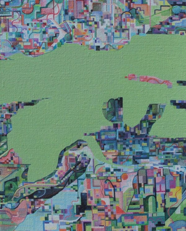 Amena Al-Yousef Slope series 1, 2020 Oil on canvas 30 x 24 cm