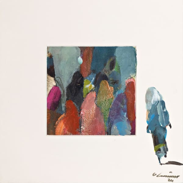 Rashid Diab Untitled , 2024 Acrylic on paper 25 x 25 cm
