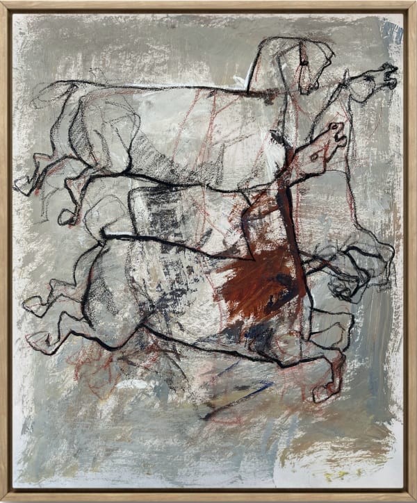 Falah Al-Saeedi Horses series, 2025 Acrylic and pastel on paper 35 x 43 cm