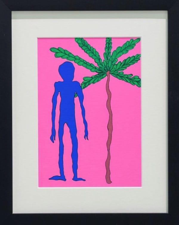 Anfal Al-Kandari The Stand, 2023 Acrylic on paper 17.8 x 25.4 cm