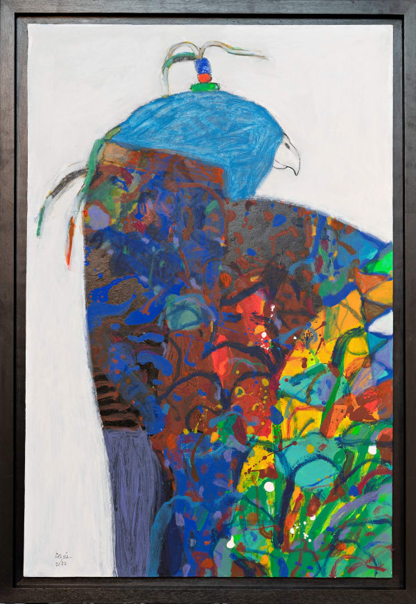 Salman Al Malek Peregrine Falcon, 2022 Acrylic on canvas 150 x 100 cm