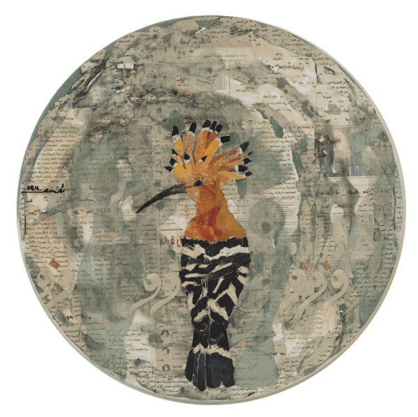 Ahmed Nouh Untitled , 2024 Mixed media on wood D: 40 cm