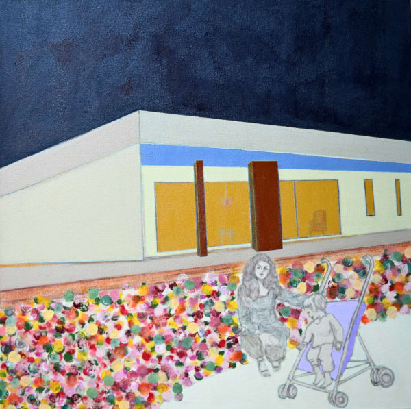 Amira Behbehani Within The Colours, 2023 Mixed media on canvas 80 x 80 cm