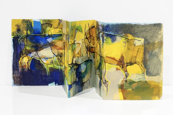 Falah Al-Saeidi Oryx herd 2, 2023 Acrylic on paper 38 x 29 x 70 cm