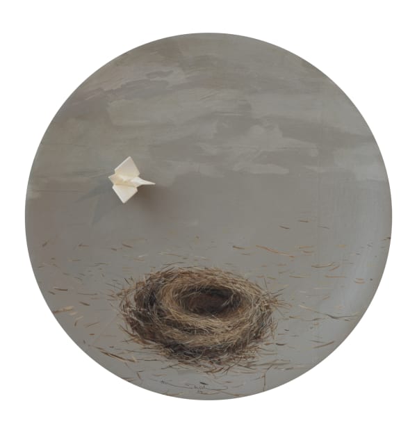 Aisha Al Sulaiti Home, 2024 Mixed media on wood 40 cm