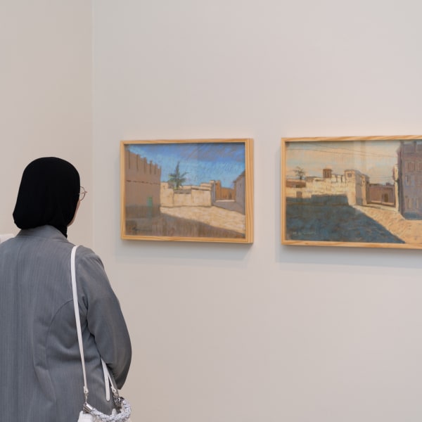 Between Past and Present a group exhibition showcasing the work of artists based in Qatar who explore the rich expressive potential of pastel as a medium.