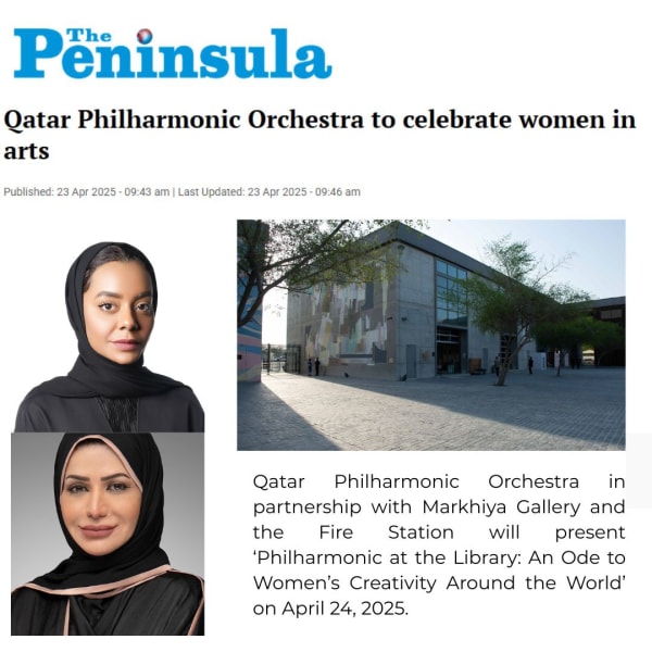 Qatar Philharmonic Orchestra to celebrate women in arts