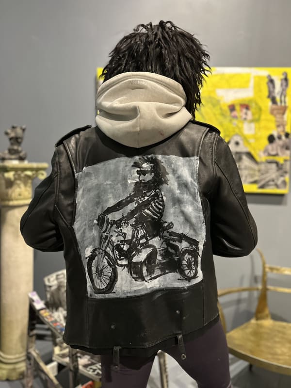 FREE RIDE — Leather Jacket by Zura, Hand-Painted Edition by Zura