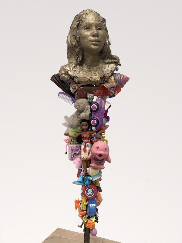 Mixed Media, Sculpture, Family, Children