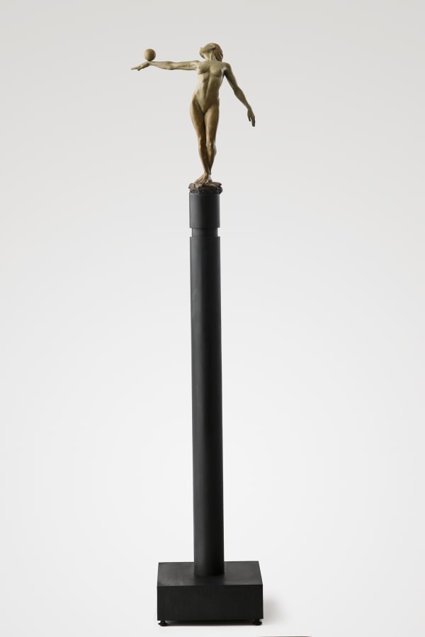 Balance Column, Bronze, Sphere, Column, Female