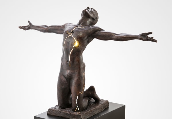 Illumination, Bronze, Electricity, Lighted, Metamorphosis, Male