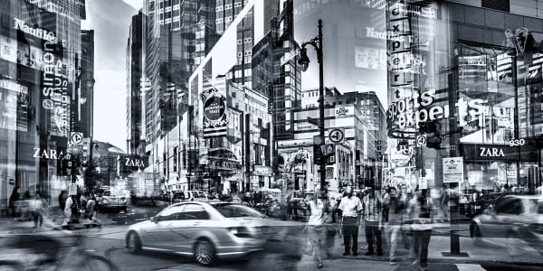 Sainte-Catherine (Montréal, Canada), 2014 24 x 48 in., Ed. 5 40 x 80 in., Ed. 5 48 x 96 in., Ed. 1