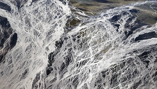 Braided River II, Iceland, 2008 21 x 26 in., Ed. 7 & 2AP 32 x 40 in., Ed. 7 & 2AP 44 x 55 in., Ed. 10 & 2AP 59 x 73 1/2 in., Ed. 5 & 2AP