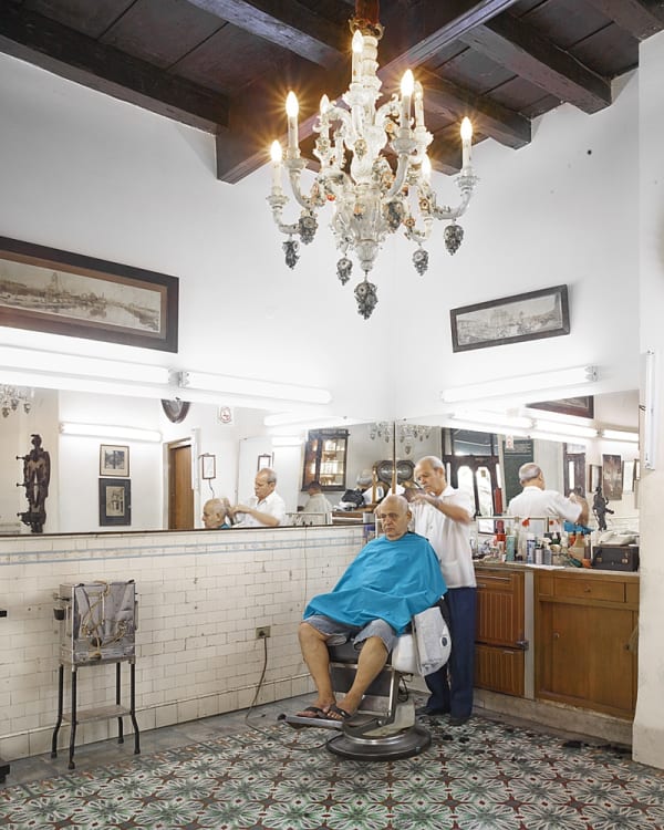 Barber, Havana, Cuba, 2014 26 x 21 in., Ed. 7 & 2AP 40 x 32 in., Ed. 7 & 2AP 55 x 44 in., Ed. 10 & 2AP 73 1/2 x 59 in., Ed. 5 & 2AP