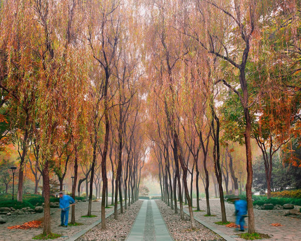 Sweepers, West Lake, Hangzhou, China, 2011 13 x 16 in., Ed. 4 & 2AP 21 x 24 in., Ed. 4 & 2AP 32 x 40 in., Ed. 7 & 2AP 44 x 55 in., Ed. 10 & 2AP