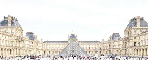 the louvre with you, 2018 24 x 60 in., Ed. 7 30 x 74 in., Ed. 7 36 x 88 in., Ed. 7 43 x 105 in., Ed. 7