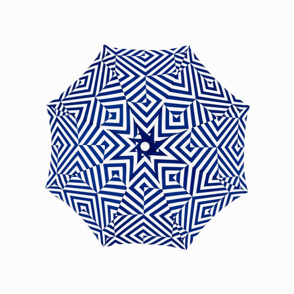 blue pinwheel beach umbrella, 2019 20 x 20 in., Ed. 7 36 x 36 in., Ed. 7 43 x 43 in., Ed. 7 58 x 58 in., Ed. 7