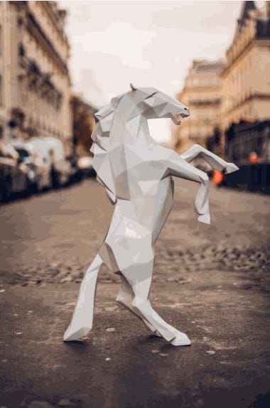 Horse, 2025 15 ¾ x 4 x 10 ¼ in., Ed. 50 27 ½ x 6 ¾ x 19 ¾ in., Ed. 8 43 ¼ x 10 ¼ x 30 ¼ in., Ed. 8 70 ¾ x 17 x 49 ¼ in., Ed. 8 126 x 30 ¼ x 87 ¾ in., Ed. 8