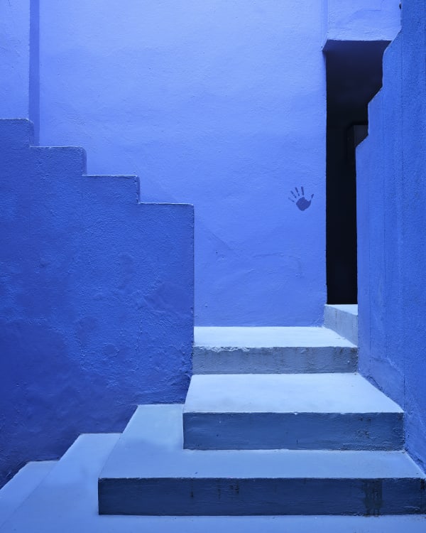 Blue Stairs, Calpe, Spain, 2023 26 x 21 in., Ed. 7 & 2AP 40 x 32 in., Ed. 7 & 2AP 55 x 44 in., Ed. 10 & 2AP 73 1/2 x 59 in., Ed. 5 & 2AP