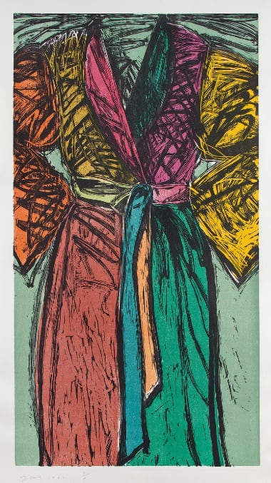 Fourteen Color Woodcut Bathrobe, 1982 77 3/8 x 42 in., Ed. AP