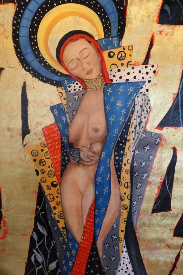 Laszlo Hamori, Madonna with a gold necklace, 2021