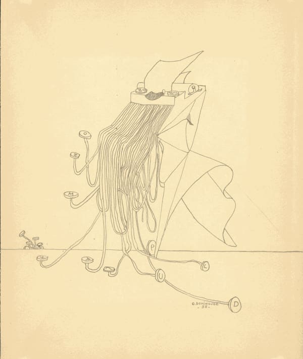 Oscar Dominguez - La machine à écrire surréaliste, 1938
