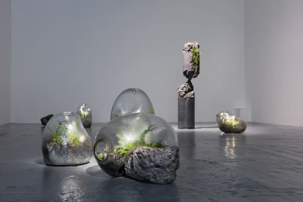 Installation view of Jamie North’s exhibition “Inflection” at Informality, London.