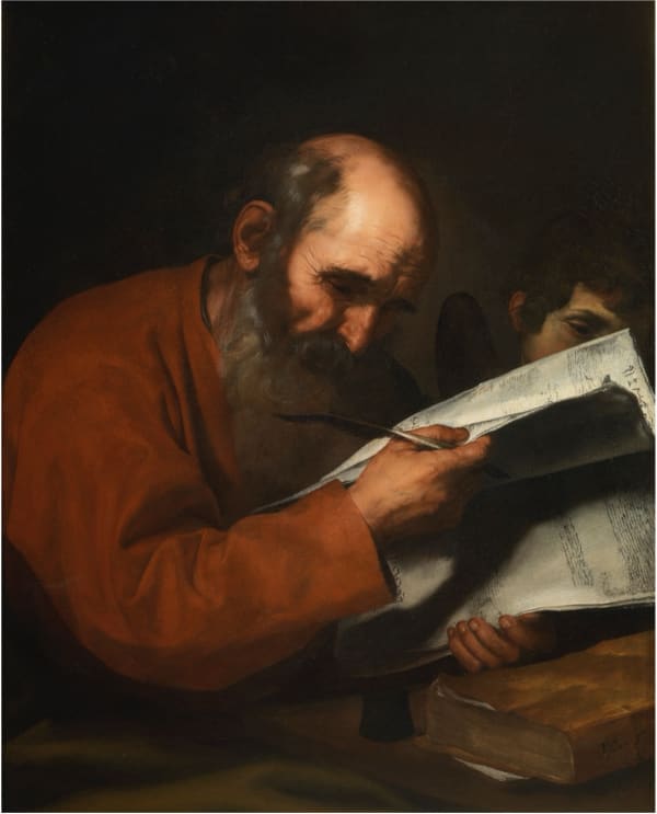 Jusepe de Ribera, called LO SPAGNOLETTO | Saint Matthew and the Angel, Jativa, 1591 – Naples, 1652 | Maison D'Art