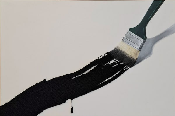 Youngwha Song Green Brush 2025 Mixed Techniques On Linen Canvas 40X 60 Cm